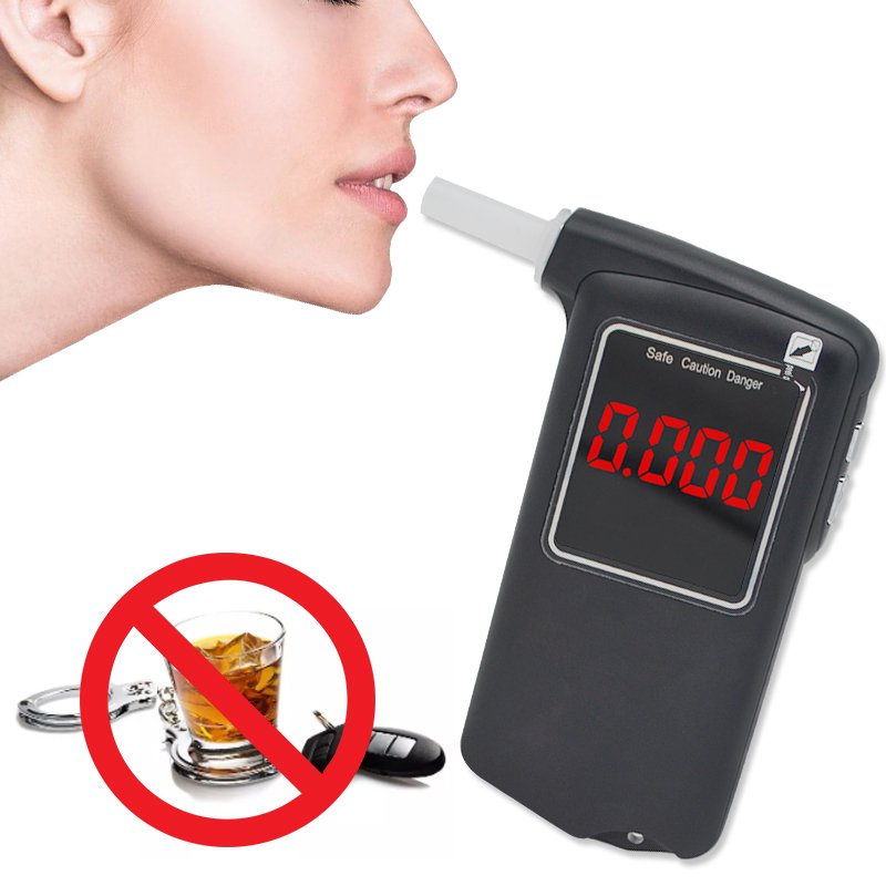 LCD digital high precision electrochemistry alcoholic Breathing instrument alcohol breath tester AT-858s