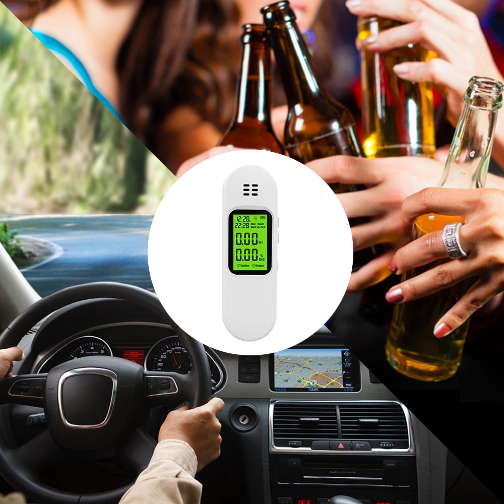 2022 Dienmern DM177 Alcohol Tester Breathalyzer Monitor Detector Alcohol Tester Professional White Color