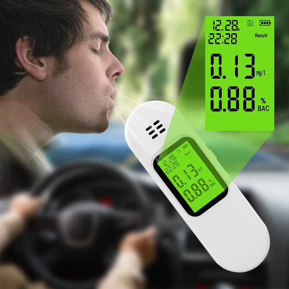 2022 Dienmern DM177 Alcohol Tester Breathalyzer Monitor Detector Alcohol Tester Professional White Color