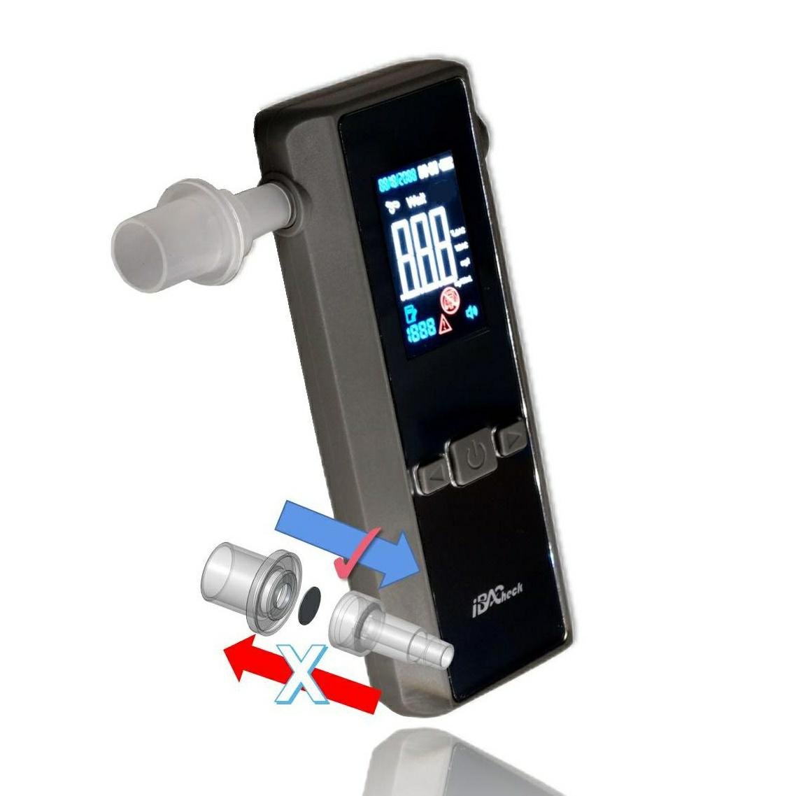 Fuel Cell sensor (13x13mm) alcohol tester AA2098 breathalyzer with voice announcement iBACheck