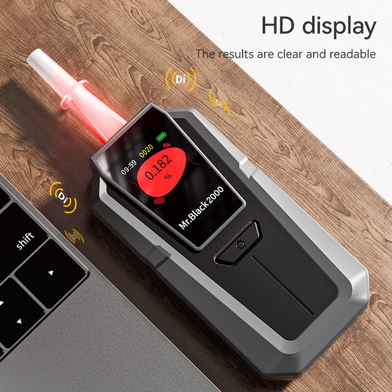 Alcohol tester alcoholimetro profesional Home Used For Driver and Party alcotester Breathalyzer Mr black 2000