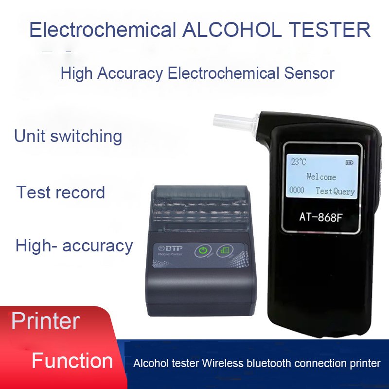 GREENWON Breathalyzer Electrochemical Fuel Cell Alcohol Sensor wireless bluetooth printer function alcohol tester