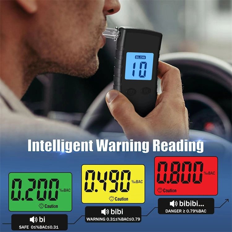 Factory Newly Model Portable LCD Digital Breath Alcohol Tester Alcohol Breathalyzer Alcohol Tester