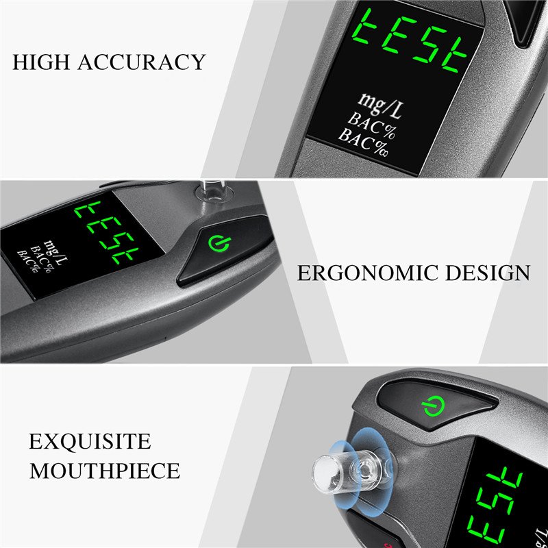 High Accurate Electrochemical Breath Alcohol Tester High Precision Alcohol Checker Breathalyzer