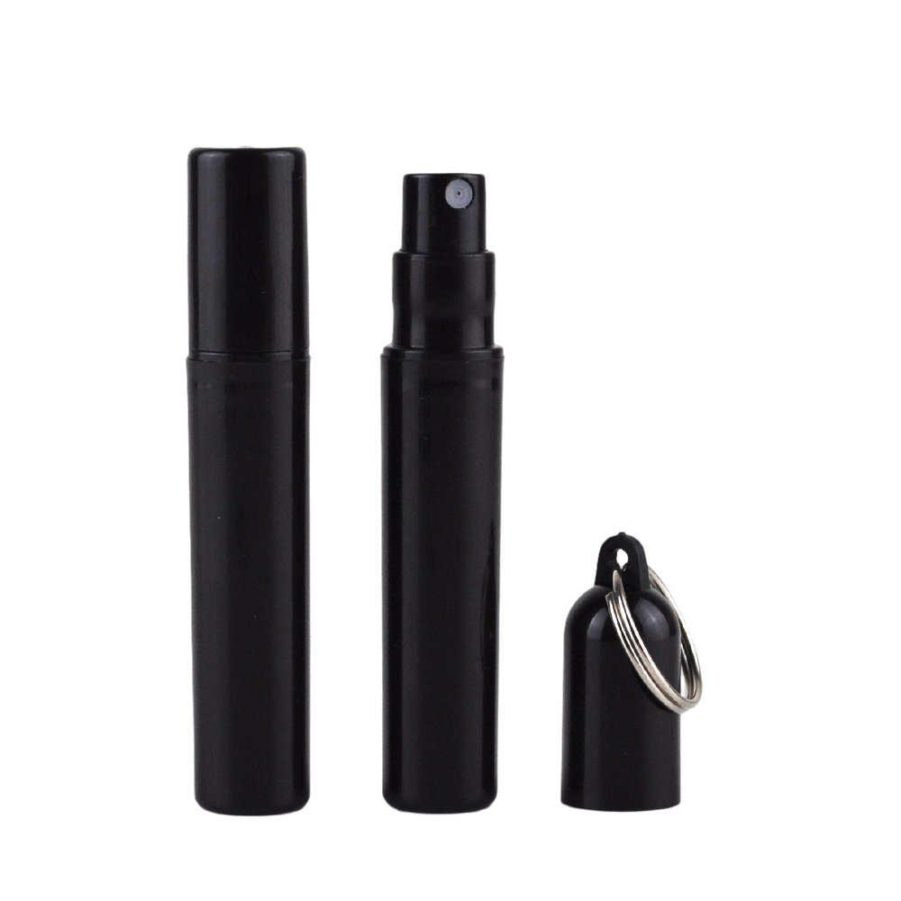 Carry-on mini 2ml 3ml 5ml PP plastic tester spray perfume sample bottles keychain with mist spray