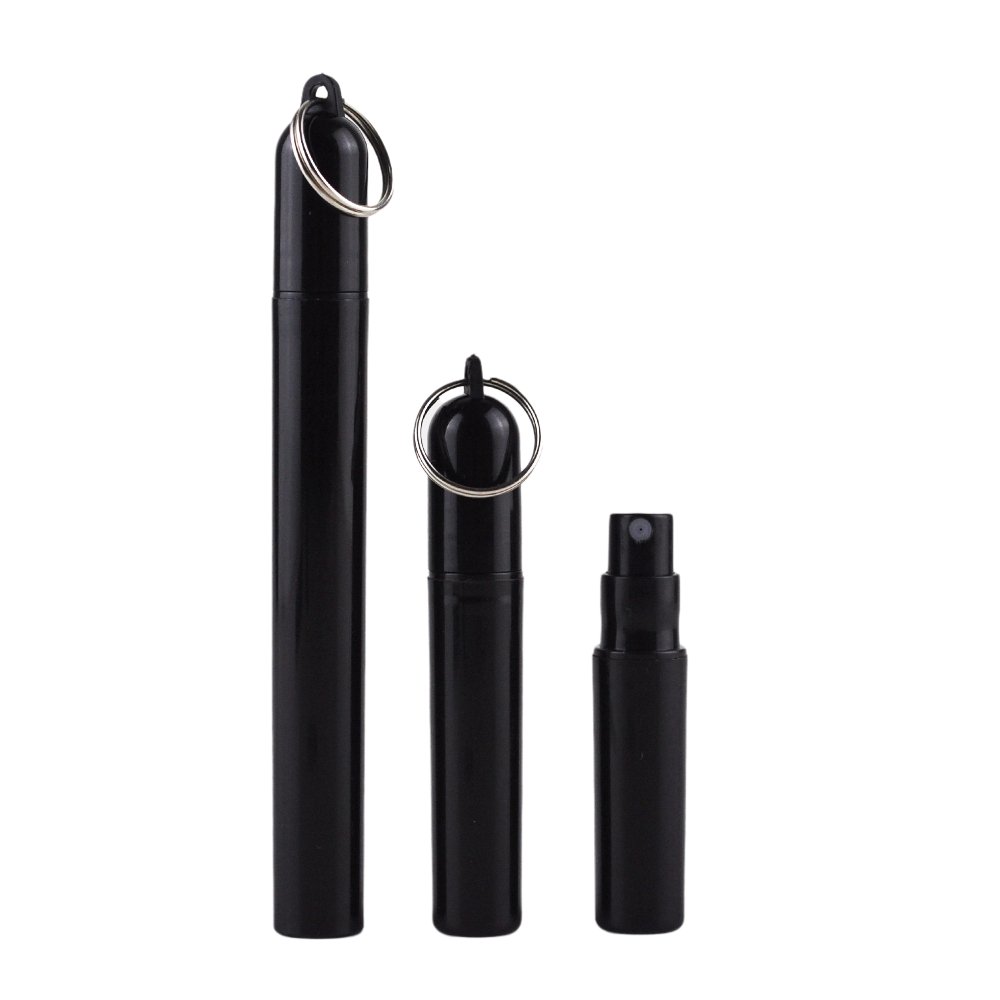 Carry-on mini 2ml 3ml 5ml PP plastic tester spray perfume sample bottles keychain with mist spray