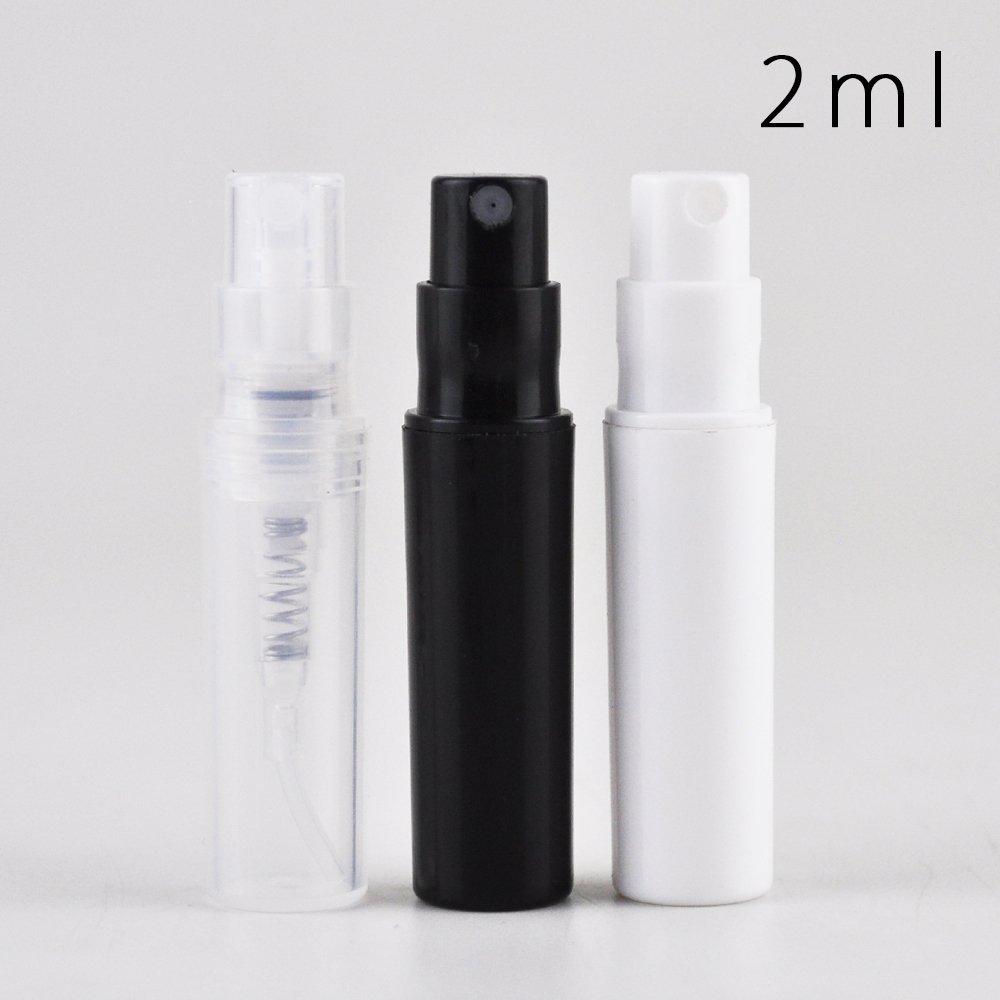 Carry-on mini 2ml 3ml 5ml PP plastic tester spray perfume sample bottles keychain with mist spray