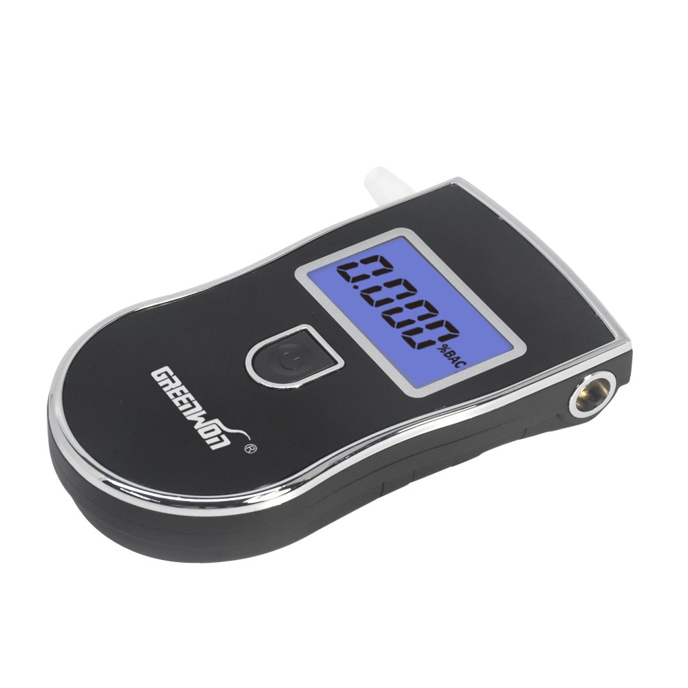 GREENWON Breathalyzer AT-818 Digital Breath Alcohol Tester with 5 Replaceable Mouthpieces