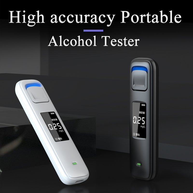 2024 AL06 Wholesale Professional Alcohol Testers Digital Display Breathalyzer Detector Portable Alcohol Tester