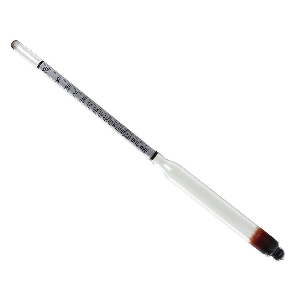 Alcoholmeter 0-200 Proof and 0-100 Tralle Alcohol Tester Hydrometer Glass Alcohol Measuring Alcohol hydrometer