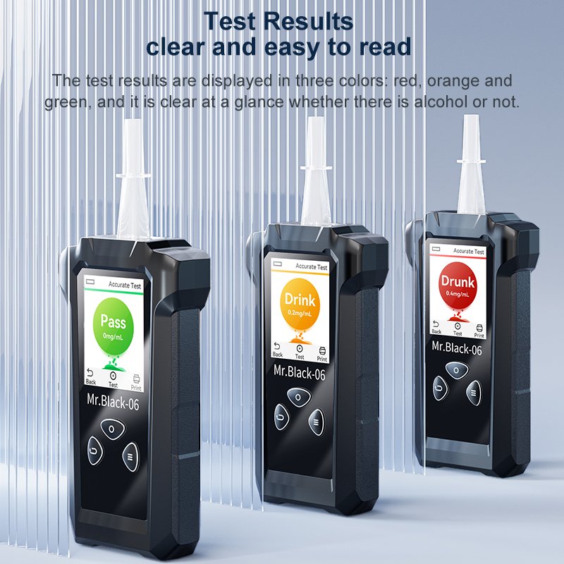 with printer breathalyzer portable design alcohol tester with alcohol sensor breath o meter breath alcohol testers Mr black 06