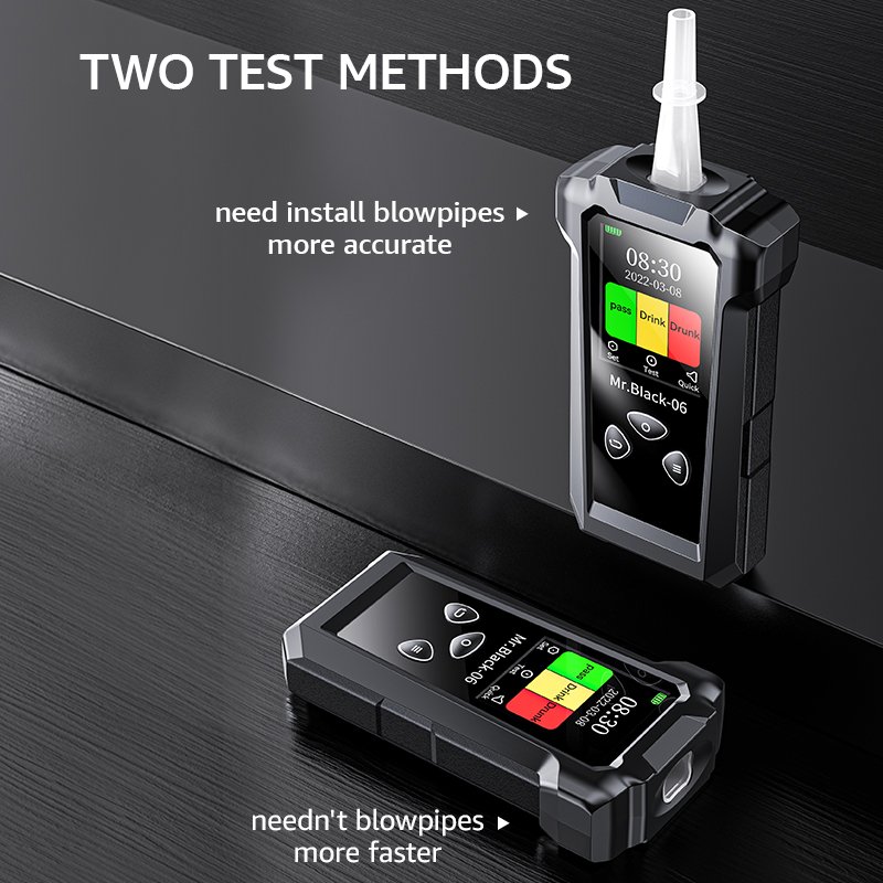 with printer breathalyzer portable design alcohol tester with alcohol sensor breath o meter breath alcohol testers Mr black 06