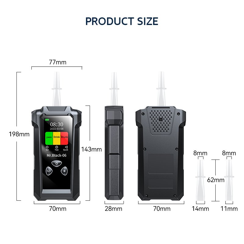with printer breathalyzer portable design alcohol tester with alcohol sensor breath o meter breath alcohol testers Mr black 06