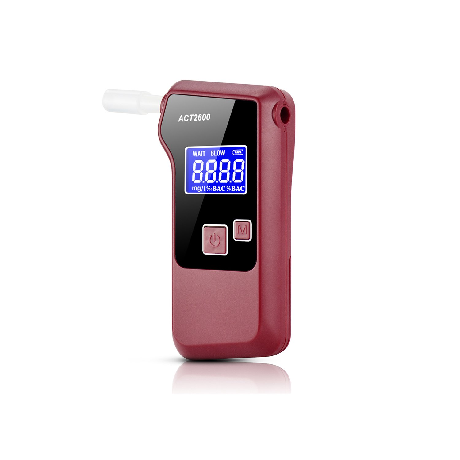 Portable LCD digital display breath fuel cell alcohol tester