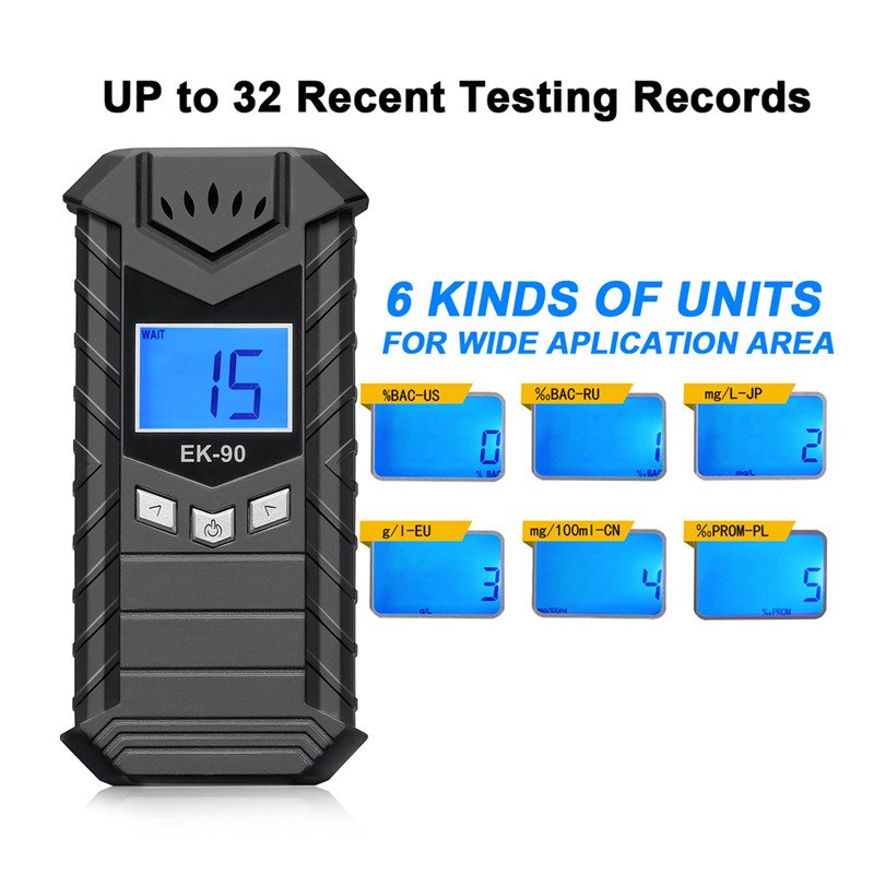 CE Approved Customize Wholesale Breath Alcohol Checker Detector Semiconductor Sensor Digital Alcohol Testers Breathalyzer