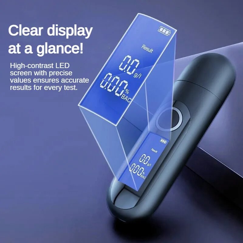 Portable Lipstick Type Alcohol Tester, Breathing And Blowing Type Alcohol Tester, Alcohol Detection Device After Drinking
