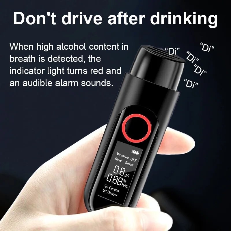 Portable Lipstick Type Alcohol Tester, Breathing And Blowing Type Alcohol Tester, Alcohol Detection Device After Drinking