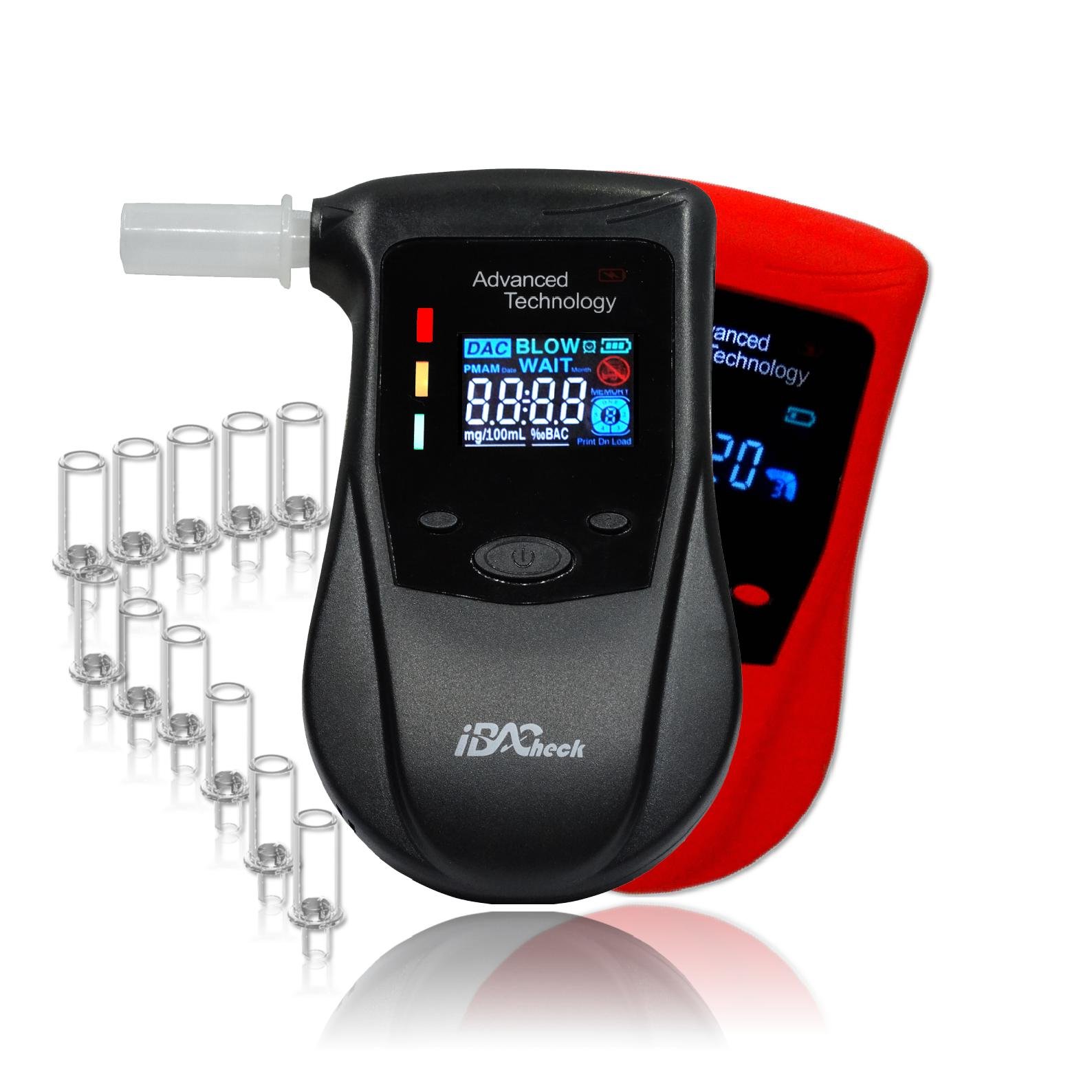 Best quality color breathalyzer alcohol tester with pre alert function ibacheck alcootest