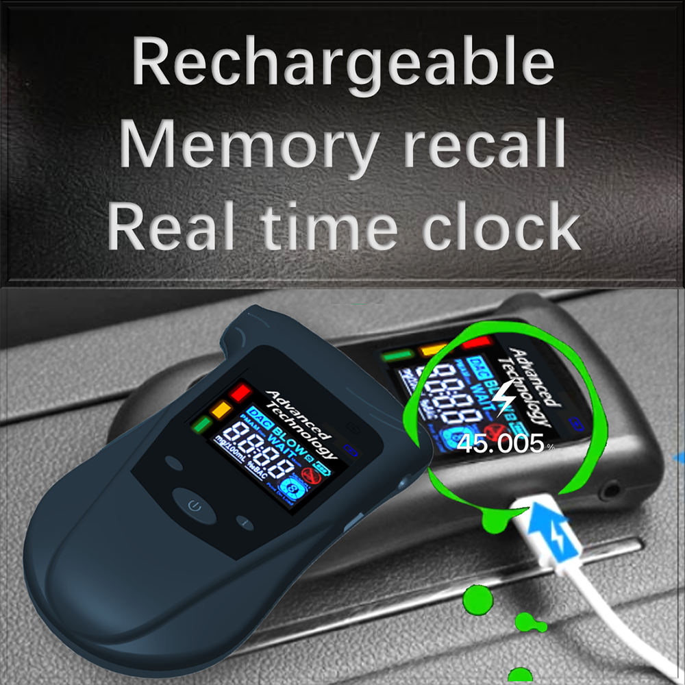 Best quality color breathalyzer alcohol tester with pre alert function ibacheck alcootest