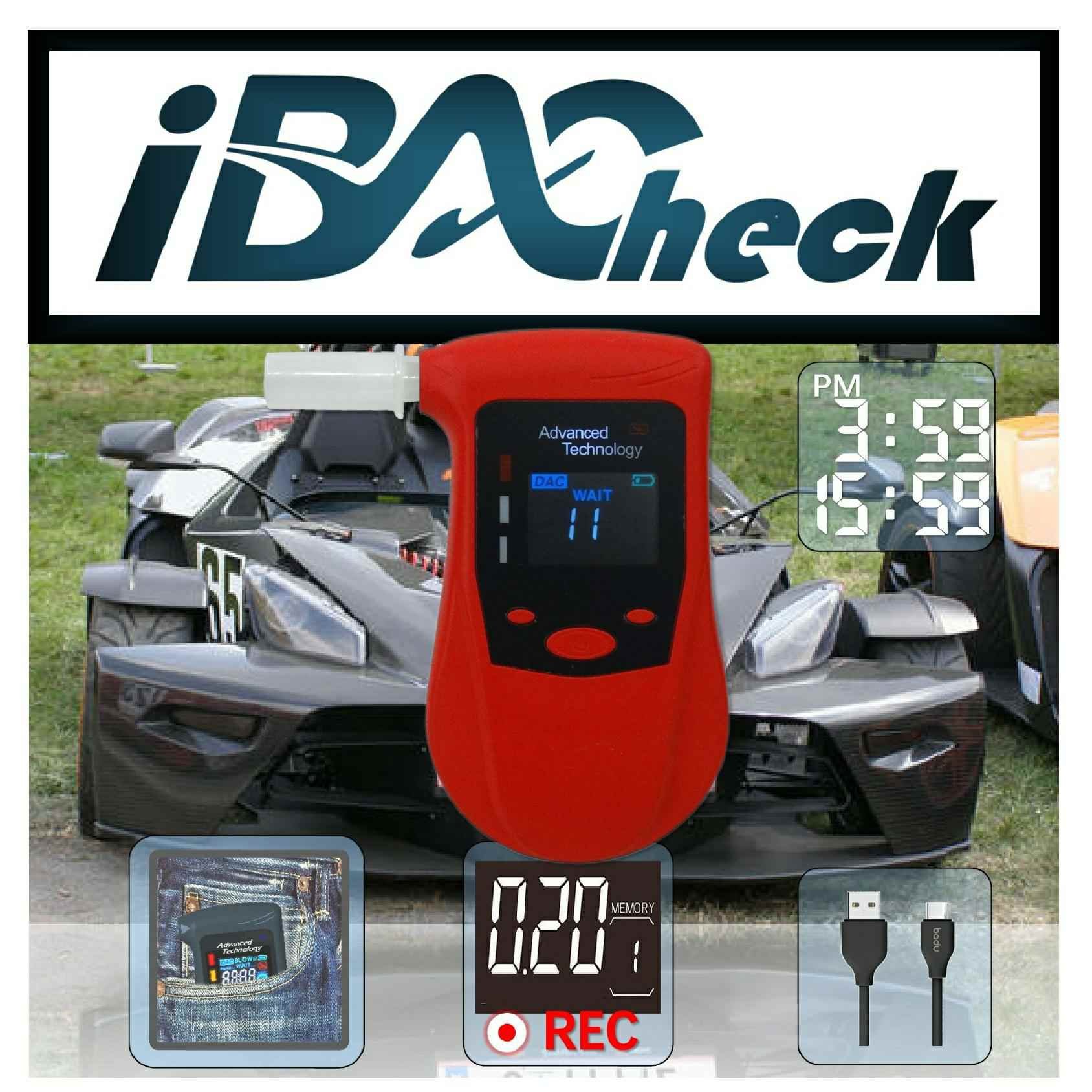 Best quality color breathalyzer alcohol tester with pre alert function ibacheck alcootest
