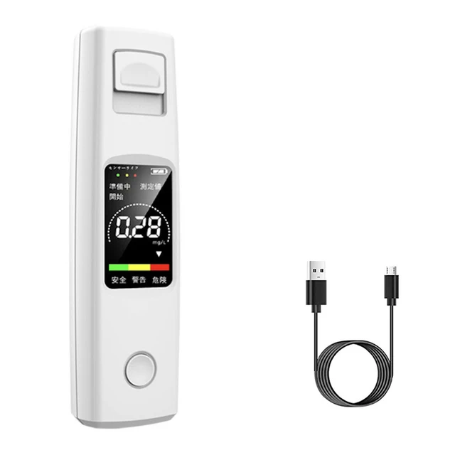 Portable Alcohol Tester High Sensitivity Breathalyzer HD Display Non-Contact Type-C Charging 200mAh Battery