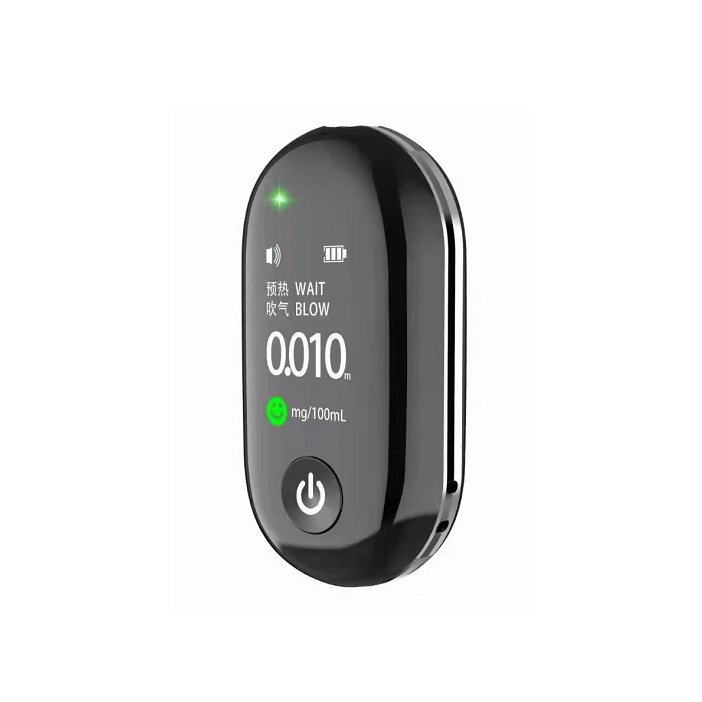 Personal Use Mini Digital Blowing Breath Alcohol Tester Detector Breathalyzer Keychain Audible Alert with LCD Displaying