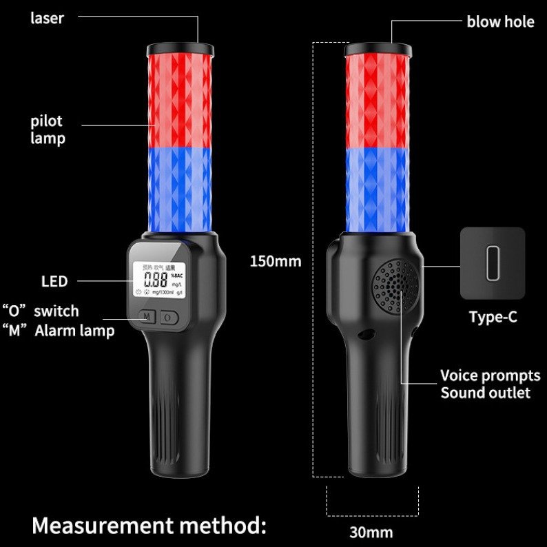 High-precision Drunk Driving Tester Blowing Voice Broadcast Detector Contactless Drunk Driving Tester Alcohol Tester