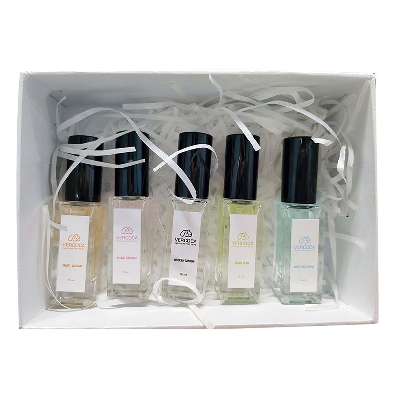 Perfume Box Samples and Tester Manufacturing and Wholesale Alcohol and Paraben Free Dog Perfume Gift Sets for Pets and Kids