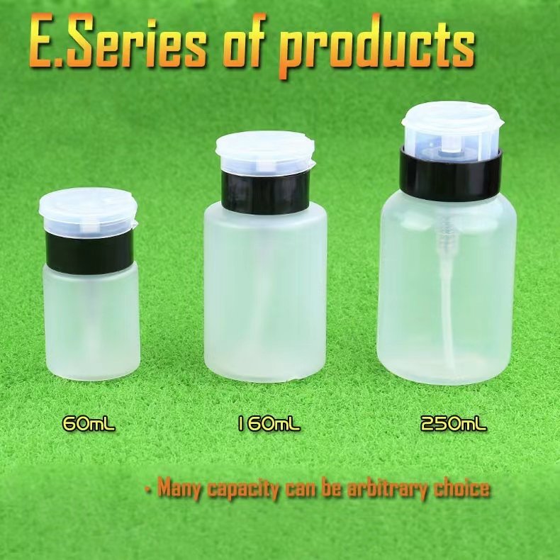 FTTH 60mL 160mL 250mL Plastic Push Type Fiber Optic Empty Alcohol Bottle with leakproof Pump for Cleaning Fiber Optic Equipment