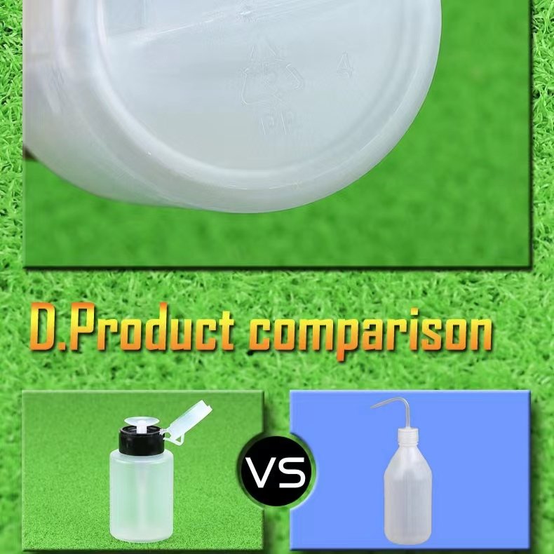 FTTH 60mL 160mL 250mL Plastic Push Type Fiber Optic Empty Alcohol Bottle with leakproof Pump for Cleaning Fiber Optic Equipment