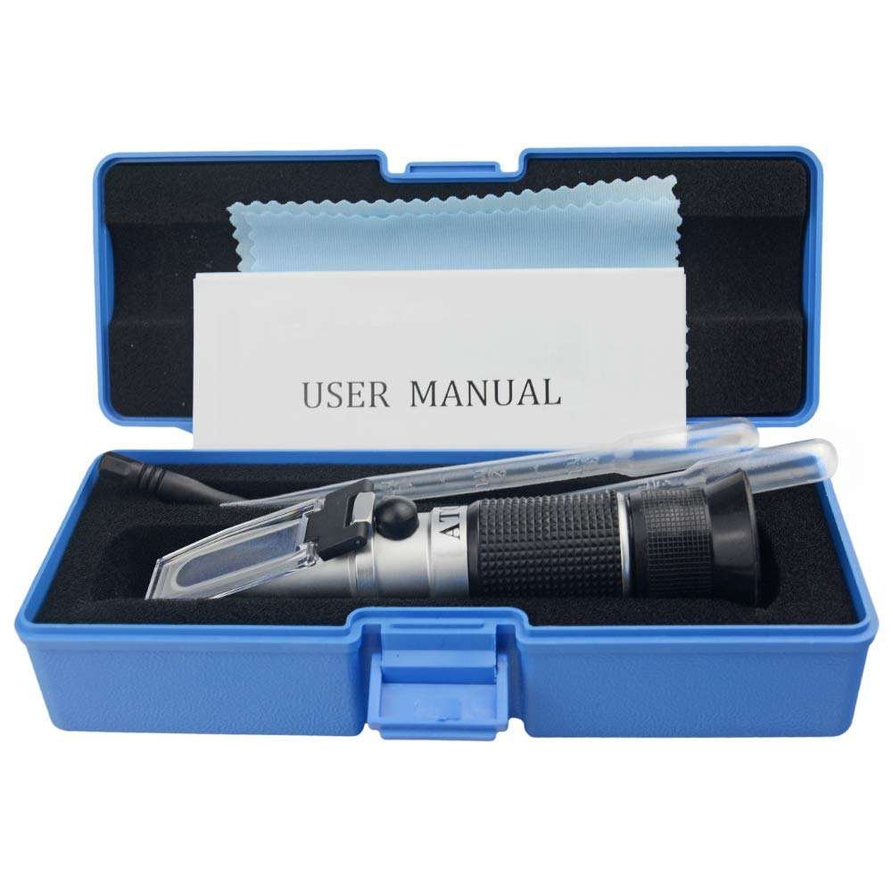 Factory Price Dual Scale Portable Brix Refractometer 0-40% Brix Alcohol 0-25% Wine Sugar Refractometer With ATC