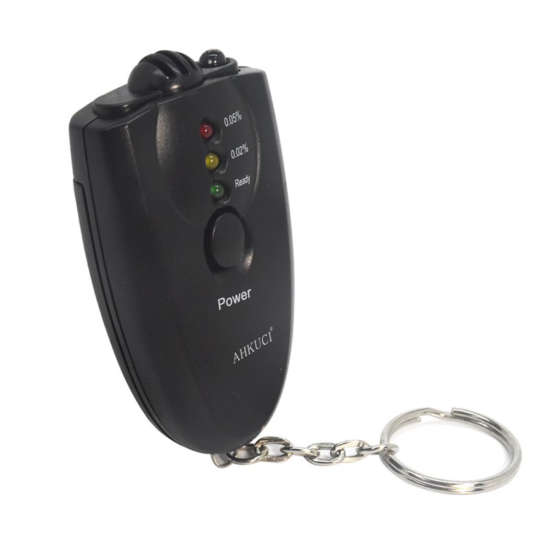 Three test step professional LED digital display breath analyzer with torch function & key chain breath analyzer AT-61