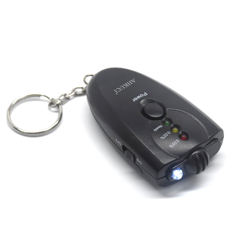 Three test step professional LED digital display breath analyzer with torch function & key chain breath analyzer AT-61