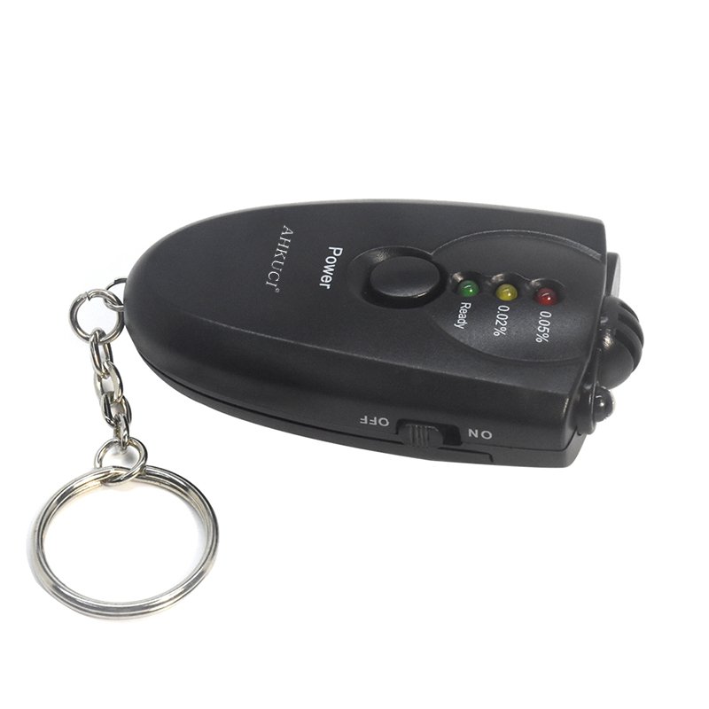 Three test step professional LED digital display breath analyzer with torch function & key chain breath analyzer AT-61