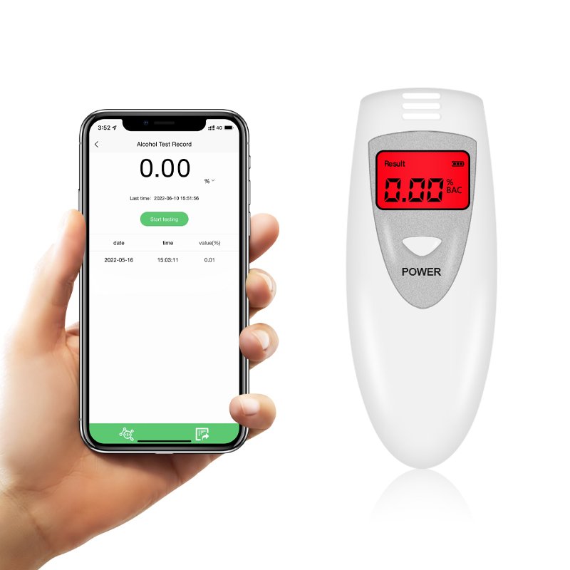 NEWEST BT & APP ANALYZER BAC ALCOHOL TESTER BREATHALYZER AT-6387B, For Japan, European & American markets only