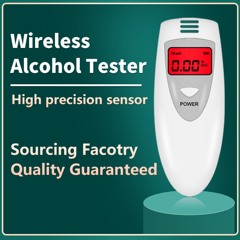 NEWEST BT & APP ANALYZER BAC ALCOHOL TESTER BREATHALYZER AT-6387B, For Japan, European & American markets only