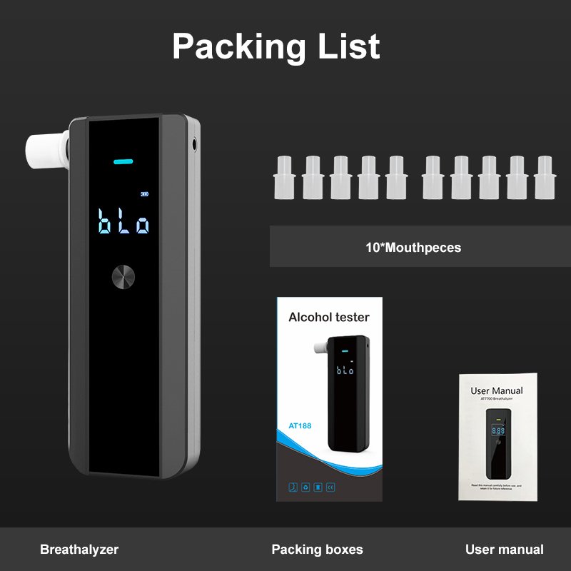 WG188 Alcohol Tester Breathalyzer Mini Portable Oem/odm Tester Japan Driver Factory