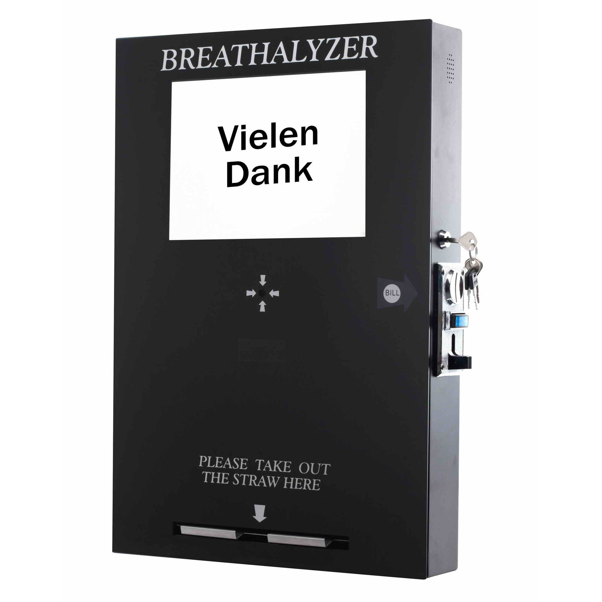 Wall Mounted desk top Coin Operated Vending Breathalyzer with LCD TV