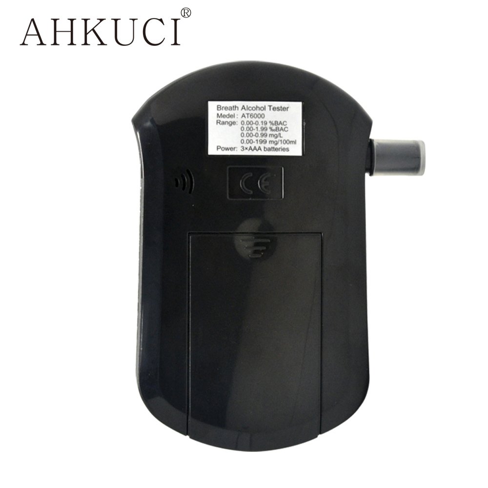 AHKUCI LCD screen breath alcohol tester Professional breath alcohol tester digital breathalyzer AT6000
