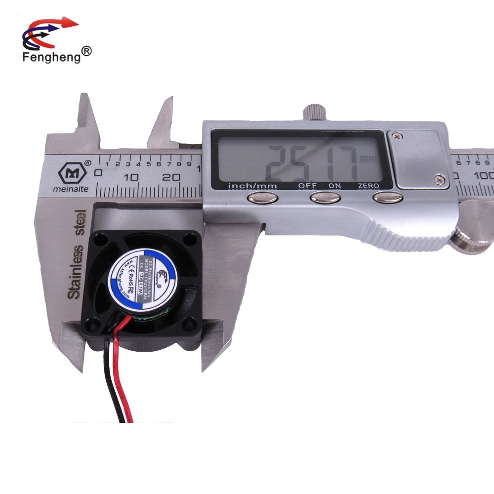 DC Brushless Air Fan 25x25x10mm 25mm 2Pin 5vdc 5Blades High Speed Micro Cooling Fan 25x25x10mm
