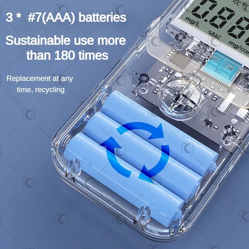 Portable alcohol tester, breathing and blowing type alcohol tester, drunk alcohol detector