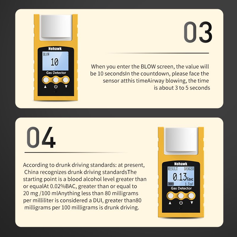New wholesale convenient professional high accuracy portable breath alcohol detector alcohol meter tester