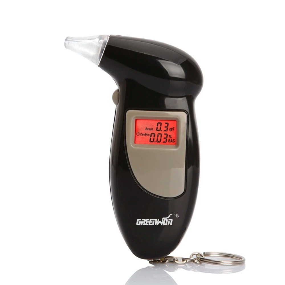 GREENWON Quick Response Professional LCD Alcohol Tester Digital Alcohol Detector Breathalyzer with Backlight Display