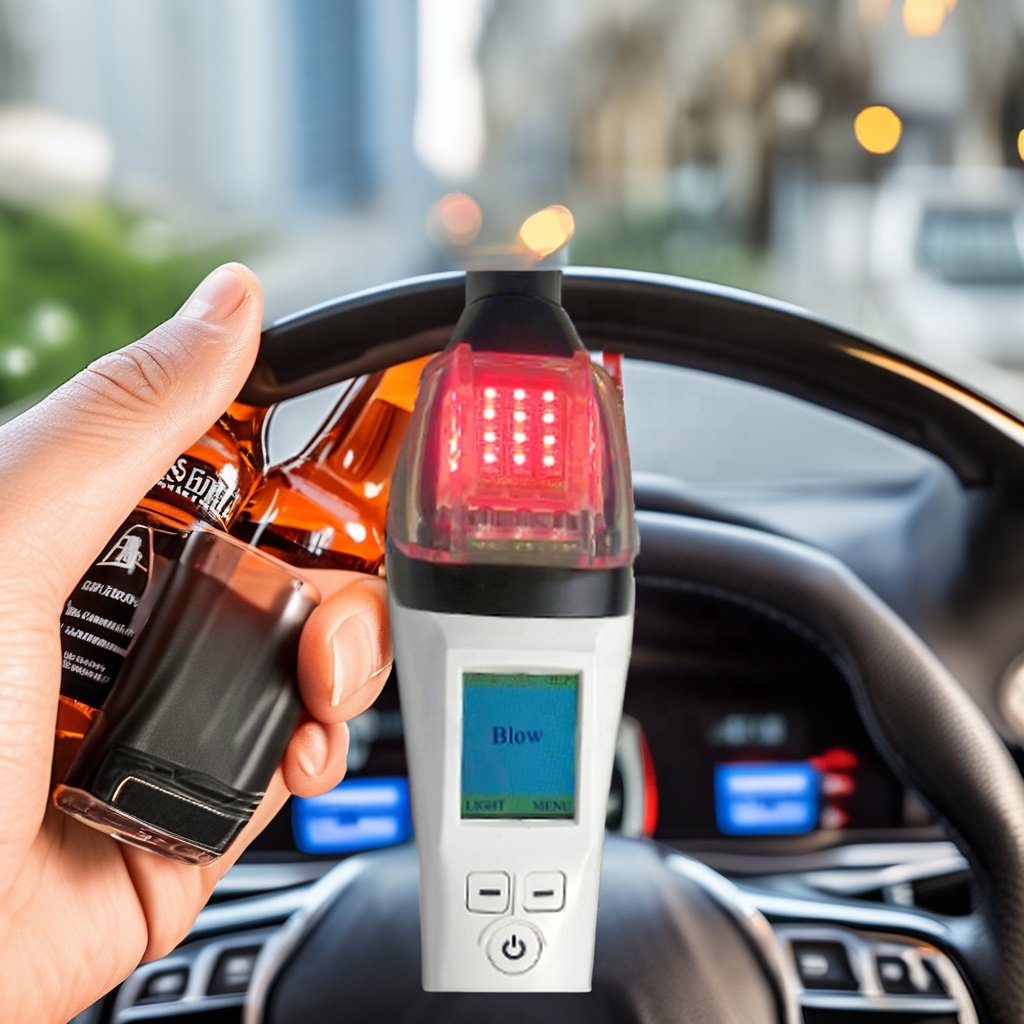AT7000 Rapid Screen Breathalyzer Quick Fuel Cell Sensor Gas Analyzer Tester for Alcohol Screening