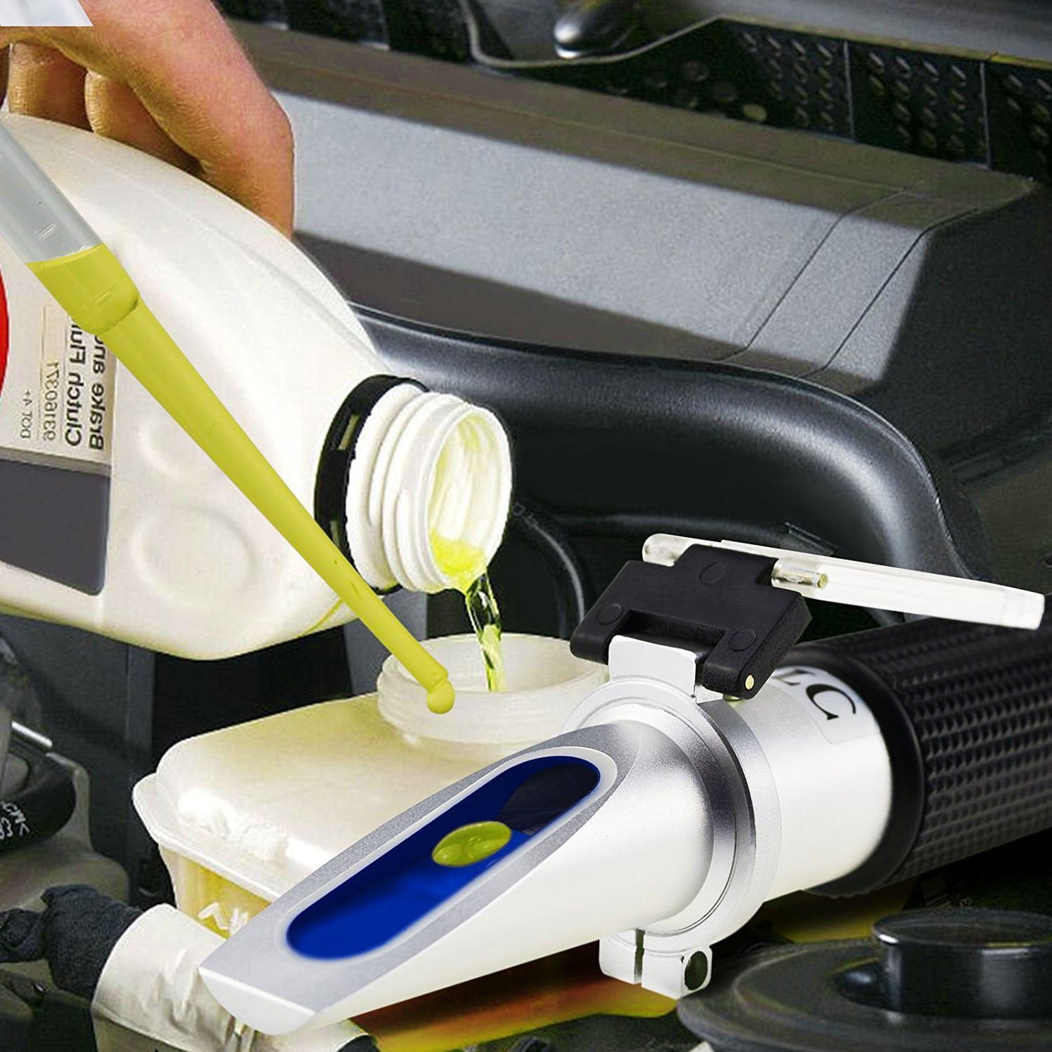 Factory 5 in 1 Antifreeze Refractometer Automotive Battery Coolant Condition Tester Meter for Freezing Point OEM Available