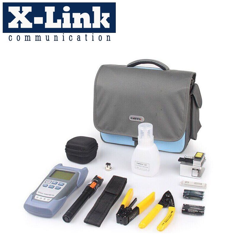 FTTH Fiber Optic Tool Kit OTDR with Optical Power Meters and Fiber Cleaver VFL/Connector Cleaner/splicing kit