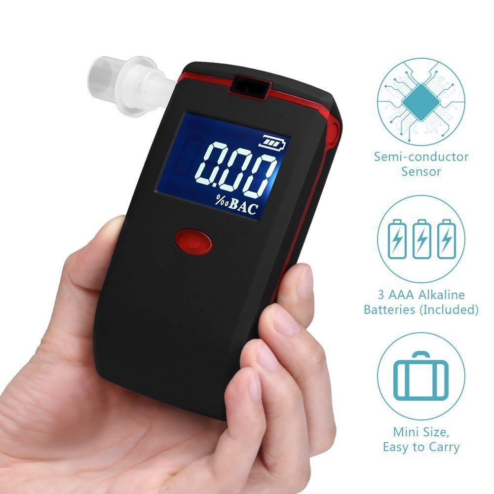 alcohol analyzer portable alcohol analyzer digital breath alcohol tester with red backlight low price Oasser T1