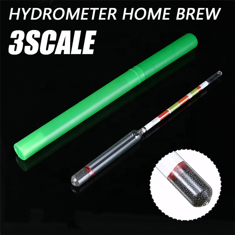 Triple Scale Hydrometer 3 Scale Tester Self Brewed Wine Sugar Meter Alcohol Measuring For Home Brew Wine Beer Alcohol Testing