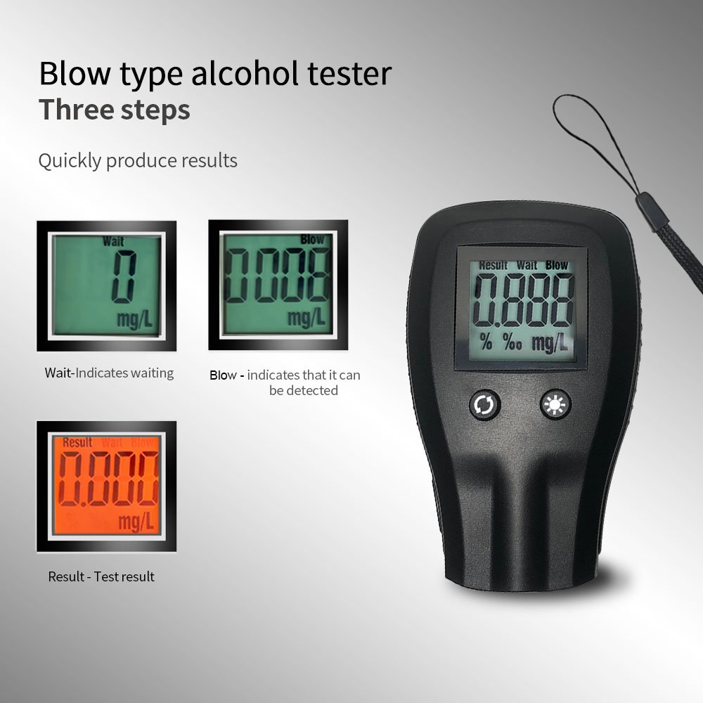 Digital Alcohol Detector Breathalyzer Alcohol Tester For Measuring Alcohol