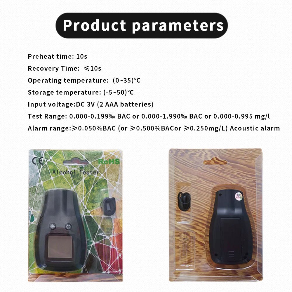 Digital Alcohol Detector Breathalyzer Alcohol Tester For Measuring Alcohol
